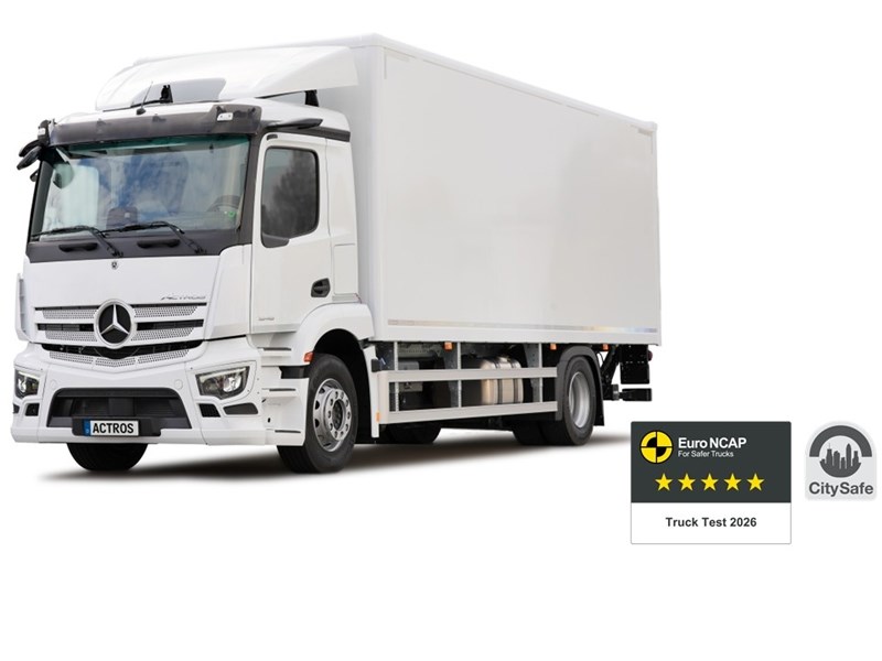 Mercedes-Benz Trucks bekroont met vijf sterren voor hoog veiligheidsniveau door Euro NCAP