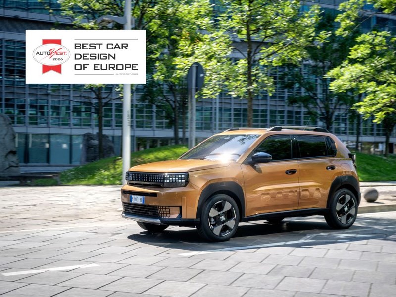 De Fiat Grande Panda wint de AUTOBEST CONQUEST 2026-prijs in de categorie Design